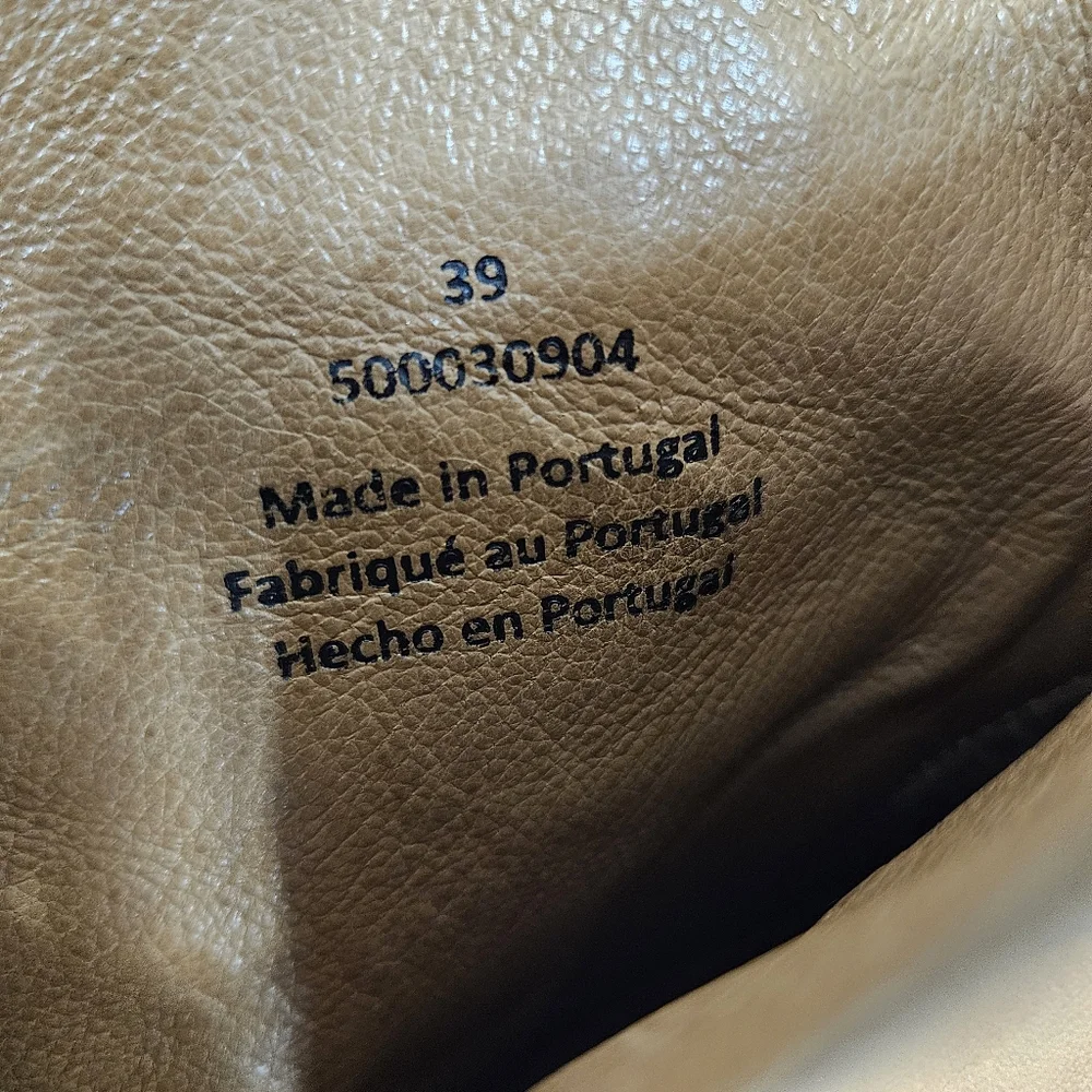 Free People Leather Mid Calf Block Heel Booties Women’s Size 39 Sienna Brown - Picture 11 of 16